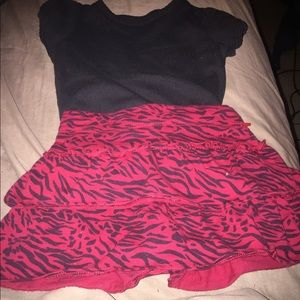 Toddler skirt top set